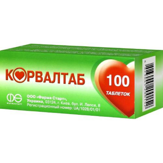 Корвалтаб таблетки №100.